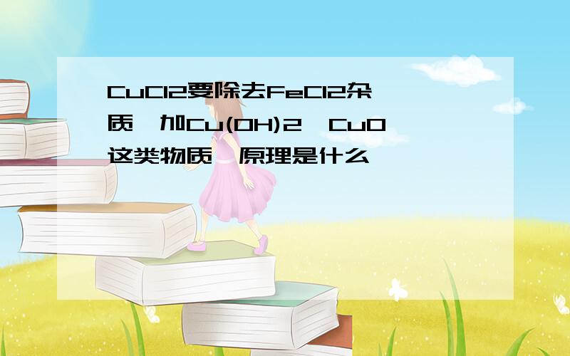 CuCl2要除去FeCl2杂质,加Cu(OH)2,CuO这类物质,原理是什么