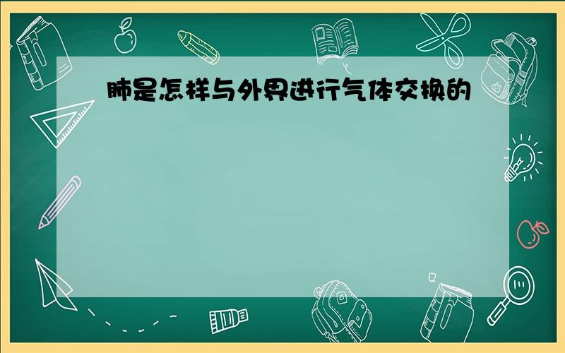 肺是怎样与外界进行气体交换的