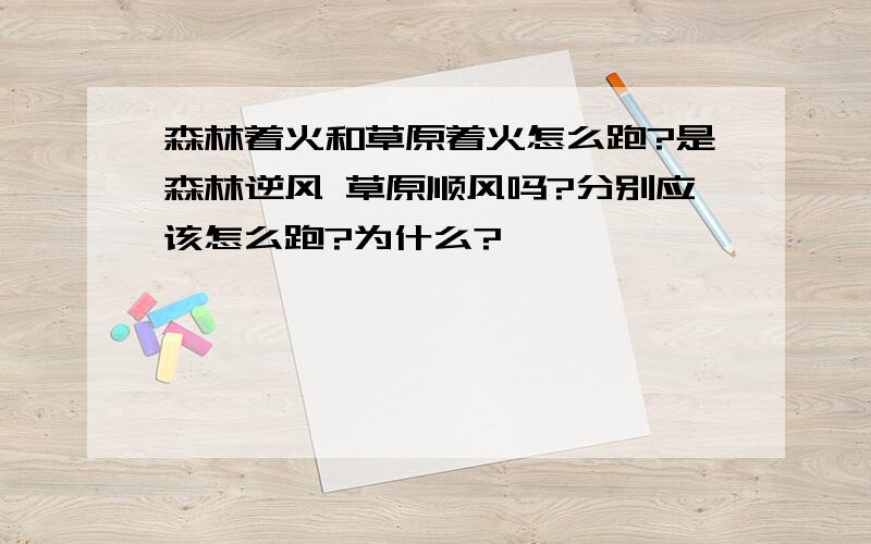 森林着火和草原着火怎么跑?是森林逆风 草原顺风吗?分别应该怎么跑?为什么?