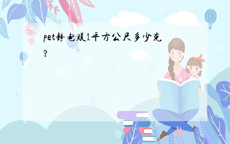 pet静电膜1平方公尺多少克?