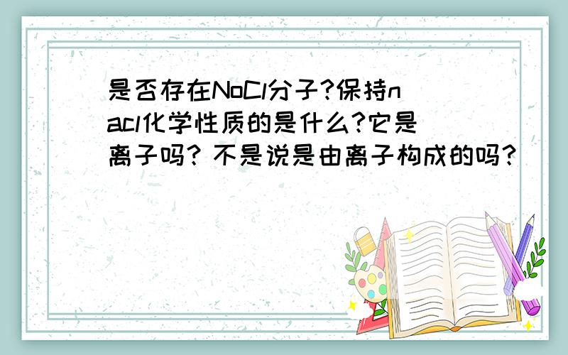 是否存在NoCl分子?保持nacl化学性质的是什么?它是离子吗？不是说是由离子构成的吗？