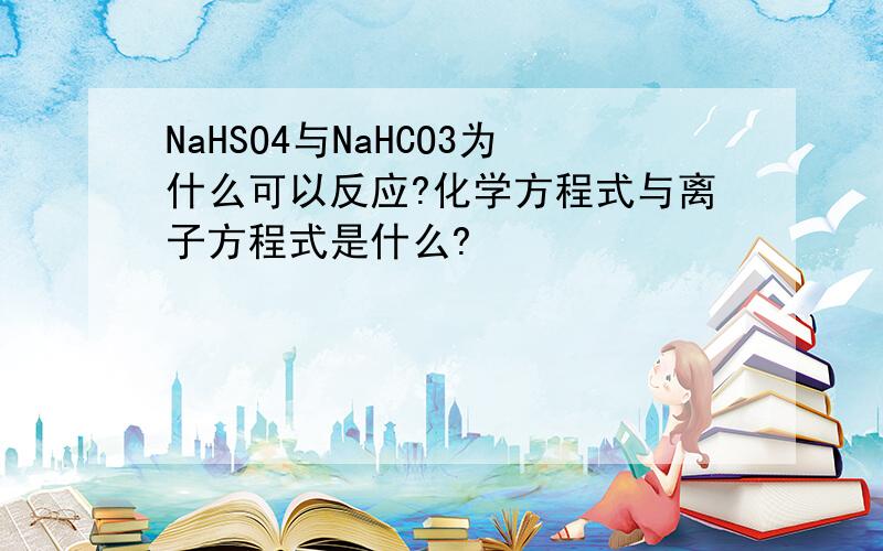 NaHSO4与NaHCO3为什么可以反应?化学方程式与离子方程式是什么?