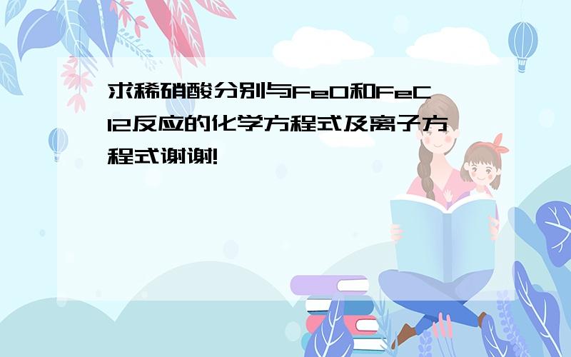 求稀硝酸分别与FeO和FeCl2反应的化学方程式及离子方程式谢谢!