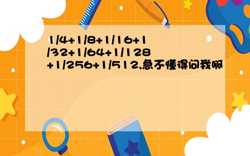 1/4+1/8+1/16+1/32+1/64+1/128+1/256+1/512,急不懂得问我啊