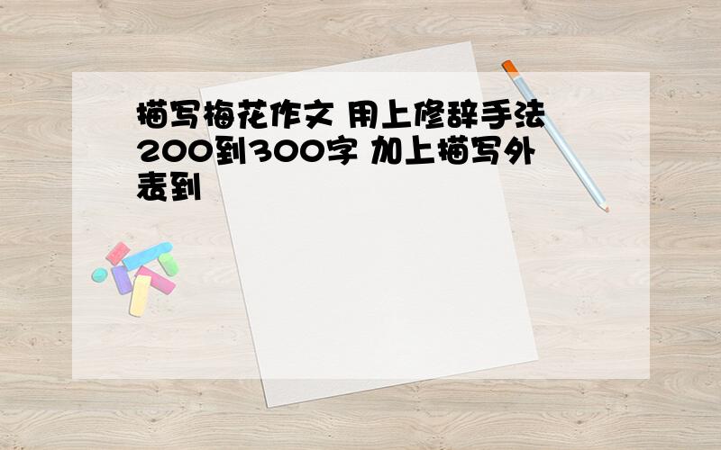 描写梅花作文 用上修辞手法 200到300字 加上描写外表到