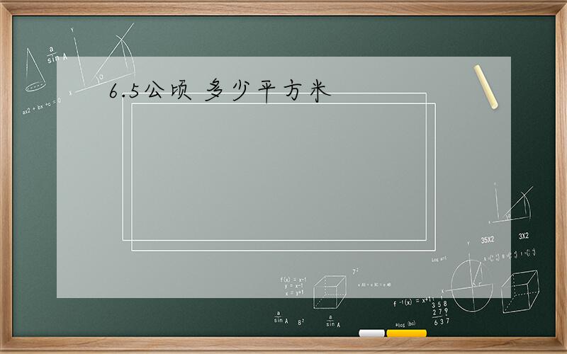 6.5公顷 多少平方米