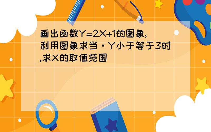 画出函数Y=2X+1的图象,利用图象求当·Y小于等于3时,求X的取值范围