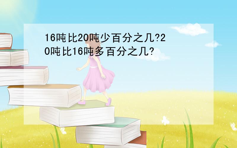 16吨比20吨少百分之几?20吨比16吨多百分之几?