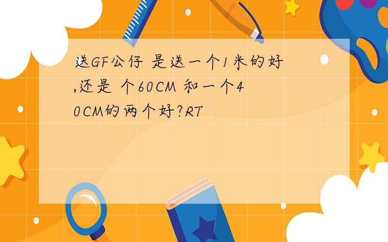 送GF公仔 是送一个1米的好,还是 个60CM 和一个40CM的两个好?RT