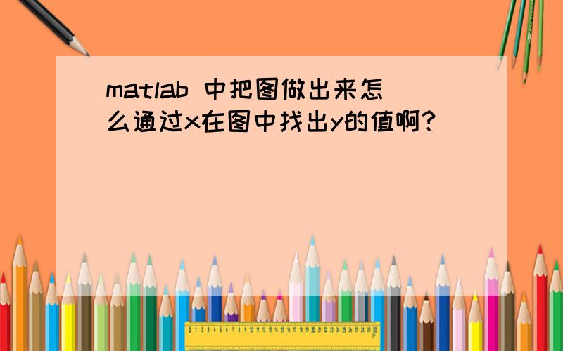 matlab 中把图做出来怎么通过x在图中找出y的值啊?