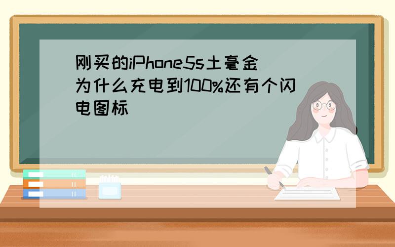 刚买的iPhone5s土毫金为什么充电到100%还有个闪电图标