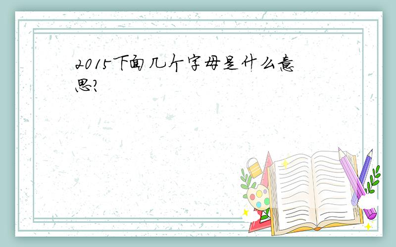 2015下面几个字母是什么意思?