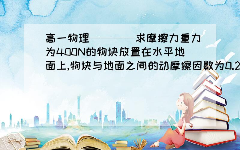 高一物理————求摩擦力重力为400N的物块放置在水平地面上,物块与地面之间的动摩擦因数为0.25.当用160N的水平推力推物块时,物块受到的摩擦力大小为（ ）N.