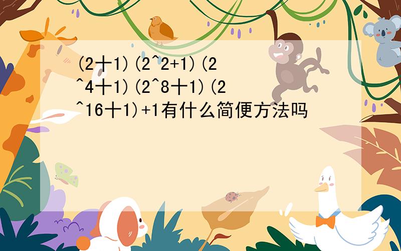 (2十1)(2^2+1)(2^4十1)(2^8十1)(2^16十1)+1有什么简便方法吗