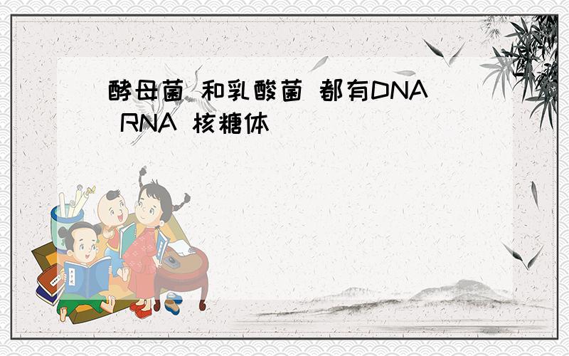 酵母菌 和乳酸菌 都有DNA RNA 核糖体