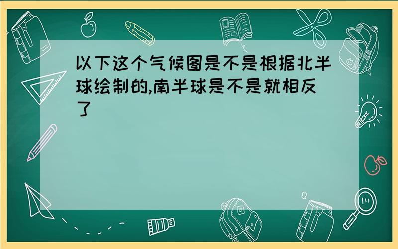 以下这个气候图是不是根据北半球绘制的,南半球是不是就相反了