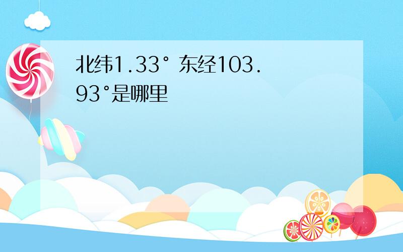 北纬1.33° 东经103.93°是哪里