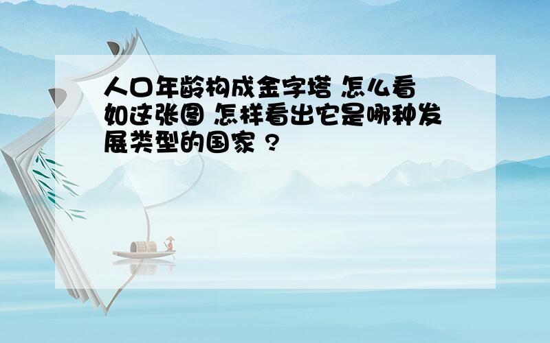 人口年龄构成金字塔 怎么看 如这张图 怎样看出它是哪种发展类型的国家 ?