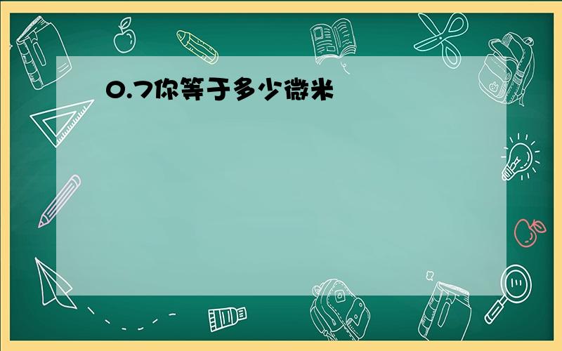 0.7你等于多少微米