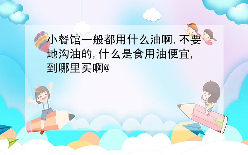 小餐馆一般都用什么油啊,不要地沟油的,什么是食用油便宜,到哪里买啊@