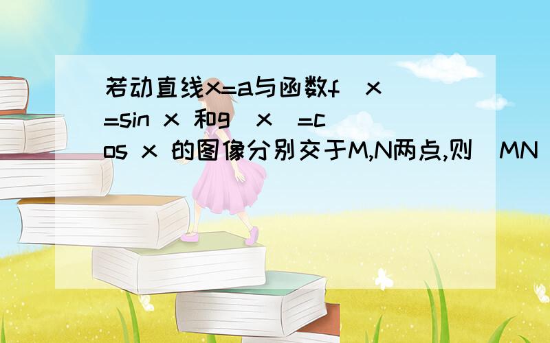 若动直线x=a与函数f(x)=sin x 和g(x)=cos x 的图像分别交于M,N两点,则|MN|的最大值为 感觉答案错了我看错了 答案是对的e