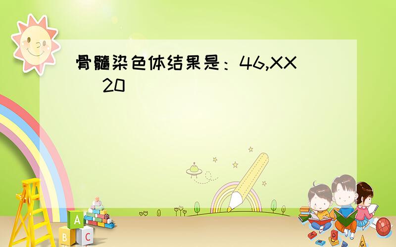 骨髓染色体结果是：46,XX [20]