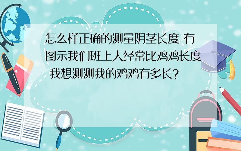 怎么样正确的测量阴茎长度 有图示我们班上人经常比鸡鸡长度 我想测测我的鸡鸡有多长?