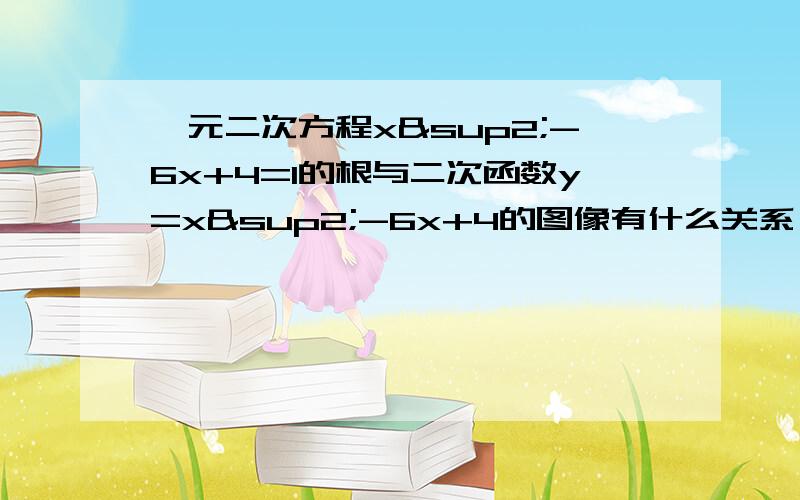 一元二次方程x²-6x+4=1的根与二次函数y=x²-6x+4的图像有什么关系