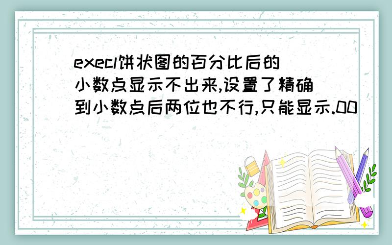 execl饼状图的百分比后的小数点显示不出来,设置了精确到小数点后两位也不行,只能显示.00