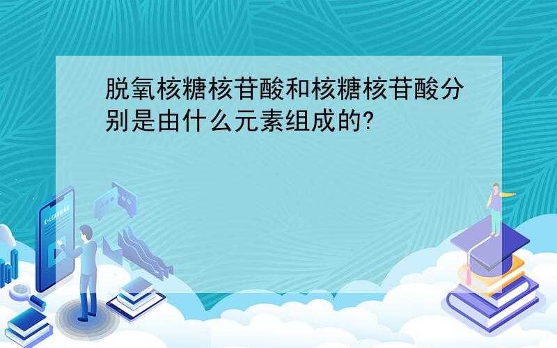 脱氧核糖核苷酸和核糖核苷酸分别是由什么元素组成的?