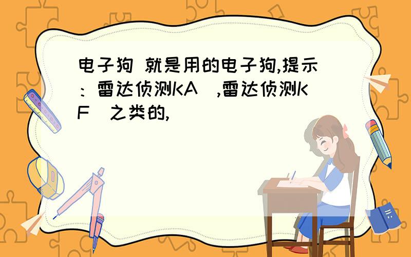 电子狗 就是用的电子狗,提示：雷达侦测KA頩,雷达侦测KF頩之类的,