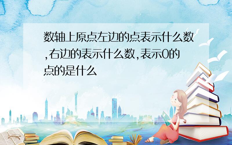 数轴上原点左边的点表示什么数,右边的表示什么数,表示0的点的是什么