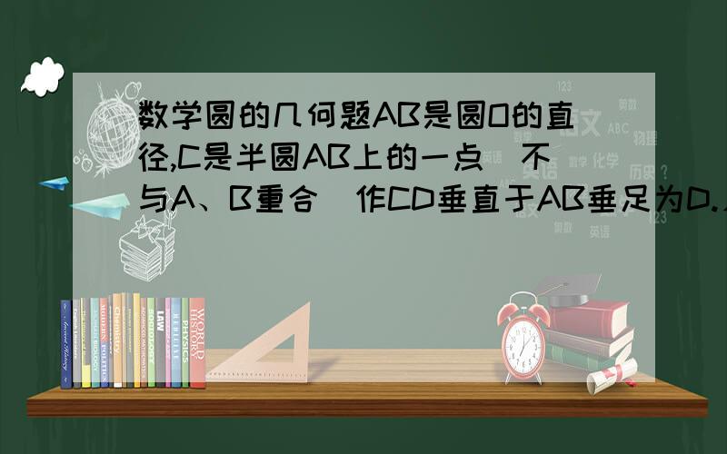 数学圆的几何题AB是圆O的直径,C是半圆AB上的一点（不与A、B重合）作CD垂直于AB垂足为D.∠OCD的平分线,交圆○于点E,交圆O于点P,问P点是否随C点位置的变化而变化,为什么?