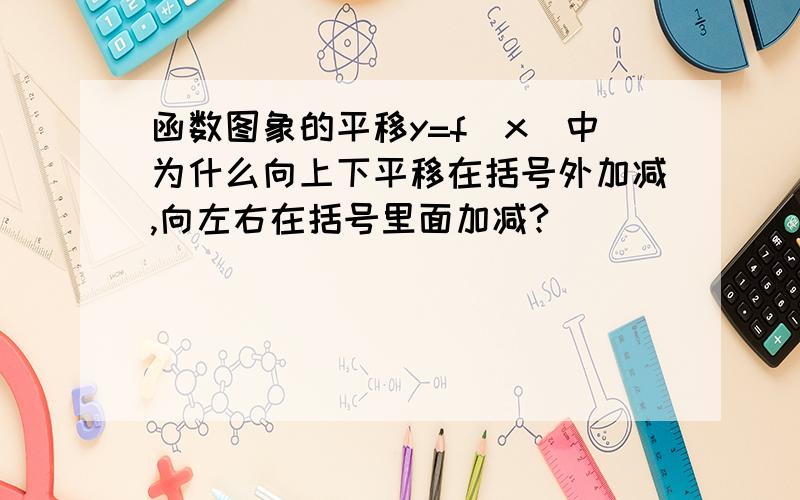 函数图象的平移y=f(x)中为什么向上下平移在括号外加减,向左右在括号里面加减?