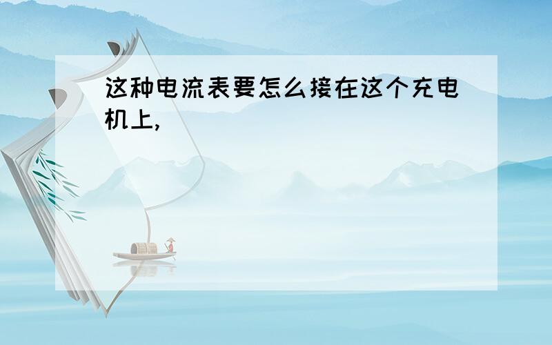 这种电流表要怎么接在这个充电机上,