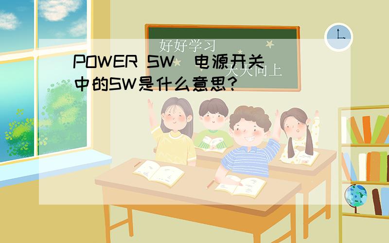 POWER SW（电源开关）中的SW是什么意思?