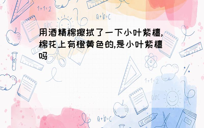 用酒精棉擦拭了一下小叶紫檀,棉花上有橙黄色的,是小叶紫檀吗