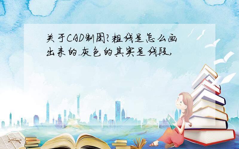 关于CAD制图?粗线是怎么画出来的.灰色的其实是线段,