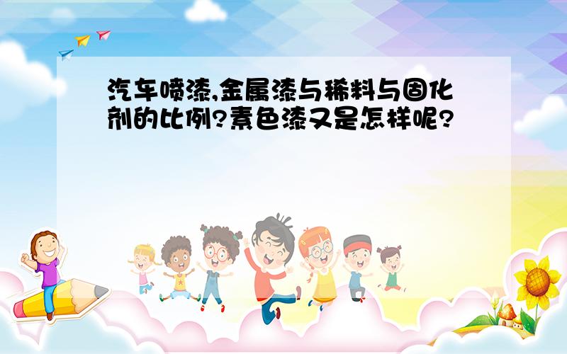 汽车喷漆,金属漆与稀料与固化剂的比例?素色漆又是怎样呢?