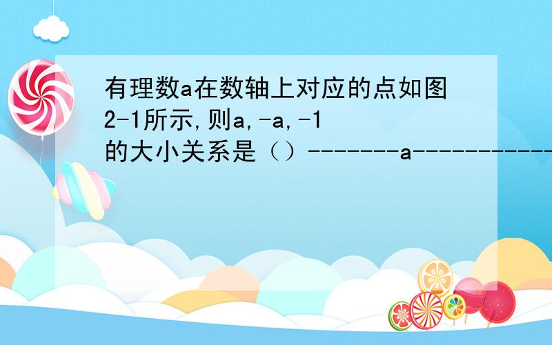 有理数a在数轴上对应的点如图2-1所示,则a,-a,-1的大小关系是（）-------a-----------------负1-------0------下表是某地区的几家企业第二年比第一年产值的增长情况统计表：企业名称 面粉厂 砖瓦厂 油