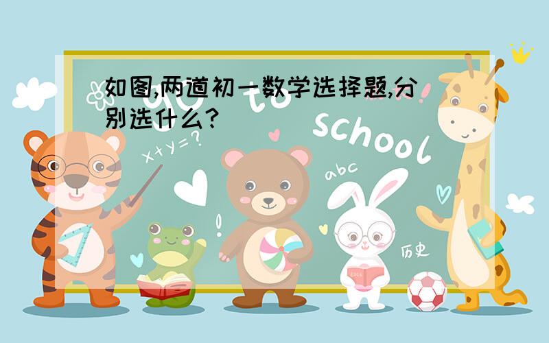 如图,两道初一数学选择题,分别选什么?