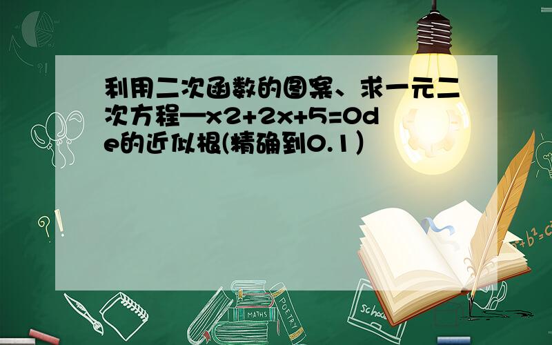 利用二次函数的图案、求一元二次方程—x2+2x+5=0de的近似根(精确到0.1）