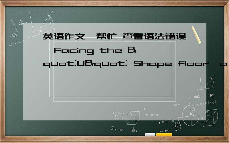 英语作文,帮忙 查看语法错误  Facing the "U" Shape floor,a young guy is thinking that it is so exciting while an old man is thinking that it is so dangerous.What the pictures depicts,the different ideas between two men,is thought-