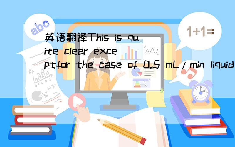 英语翻译This is quite clear exceptfor the case of 0.5 mL/min liquid ﬂow rate and the smaller gasﬂow rate,where an inversion has been measured.The inverseis observed at large gas ﬂow rate,where an increase of pressureapparentl