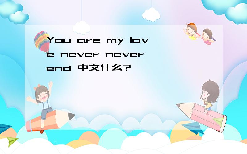 You are my love never never end 中文什么?