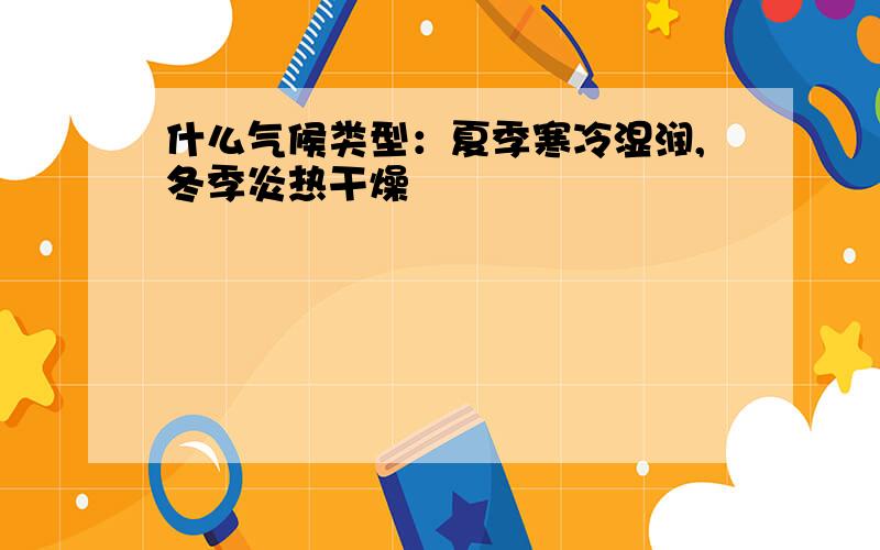 什么气候类型：夏季寒冷湿润,冬季炎热干燥