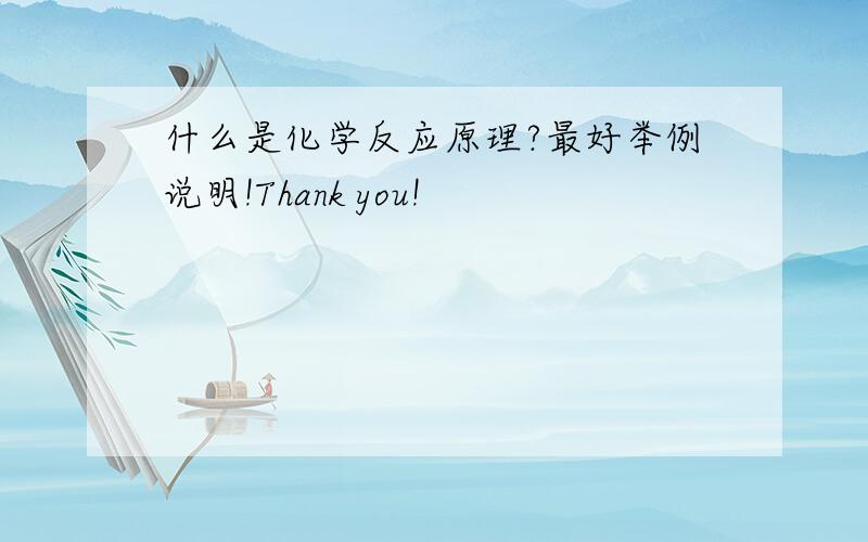 什么是化学反应原理?最好举例说明!Thank you!