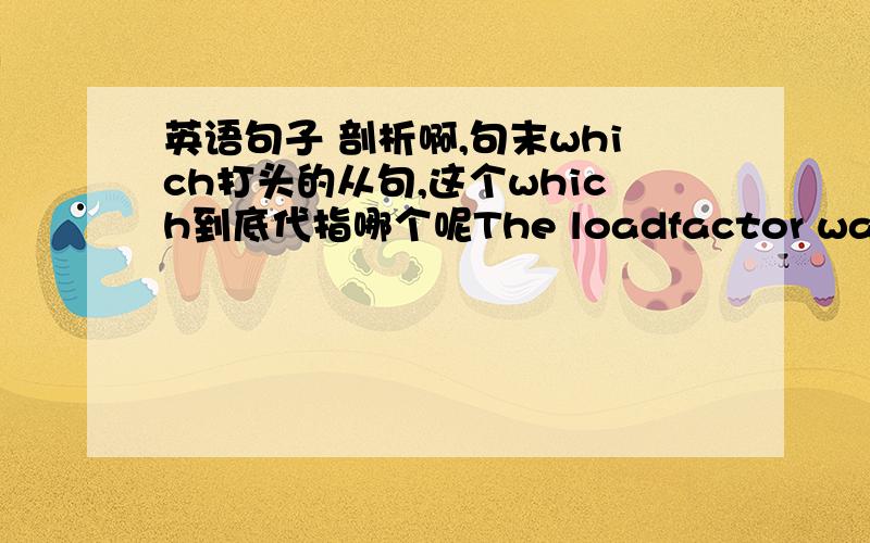 英语句子 剖析啊,句末which打头的从句,这个which到底代指哪个呢The loadfactor was represented by MAP instead of torque orBMEP,which have ranges constrained by the otherfactors.