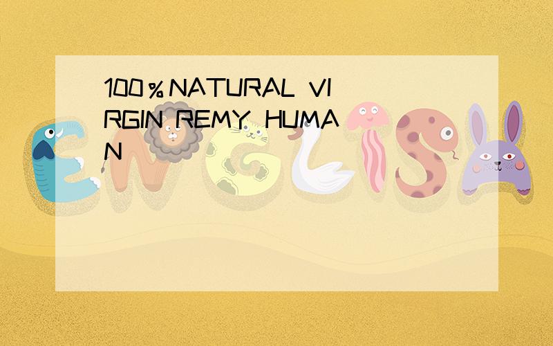 100％NATURAL VIRGIN REMY HUMAN