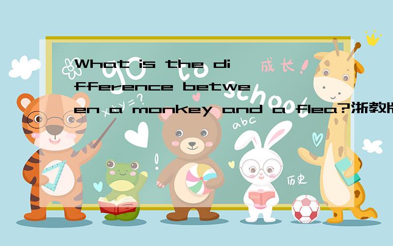 What is the difference between a monkey and a flea?浙教版英语同步练习Module 2,Unit 3第三题的第四小题.